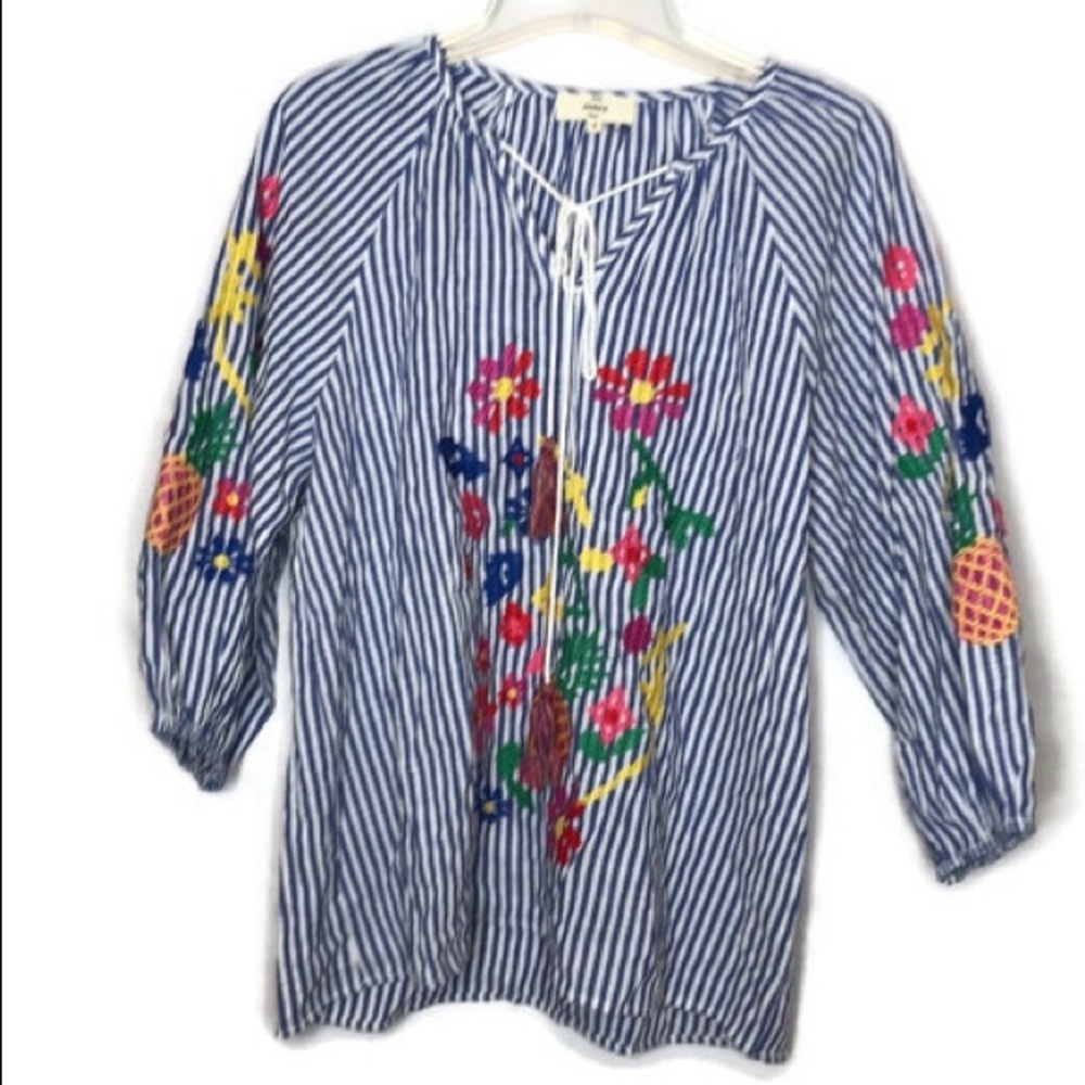 Entro Embroidered Peasant Blouse. Size Sma…